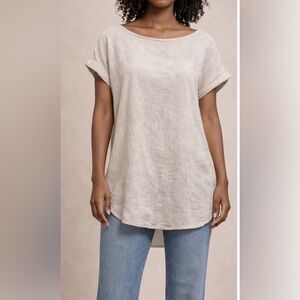 Elegant Cream Women's Tunic Top